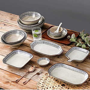 Bán lẻ bộ bát đĩa men tiêu cổ GOSU tráng men cao cấp