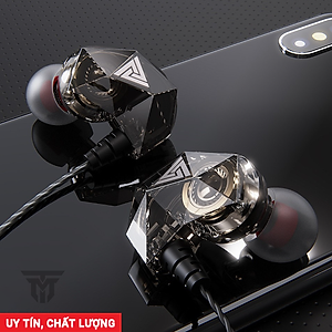 Tai Nghe Phone Nhét Tai Nghe Nhạc Chơi Game Teement Qkz Ak2 Pro Mới Nhất Âm Thanh Super Bass, Dây Chống Rối, Có Mic Đàm Thoại Tương Thích Điện Thoại Máy Tính Bảng Laptop Pc - Hàng Chính Hãng