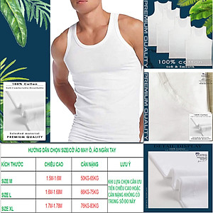 ÁO MAY Ô NAM LÀ ÁO LÓT NAM, ÁO 3 LỖ NAM, ÁO MÂY Ô PHÙ HỢP VỚI BÉ TRAI LỚN, THANH NIÊN, TEEN VÀ NGƯỜI CAO TUỔI CÓ CÂN NẶNG TỪ 50KG ĐẾN 83KG vải 100% cotton chất lượng thật màu trắng thích hợp mặc ở nhà, mặc lót trong áo sơ mi rất mát và hạnh phúc