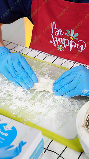 Găng tay cao su Saraya Nitrile Glove Extend (Màu Trắng), dùng trong thực phẩm, làm đẹp, y tế, công nghiệp - 200 cái/hộp