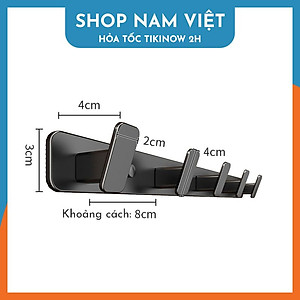 Móc Treo Quần Áo Dán Tường Nhôm Không Gian Cao Cấp