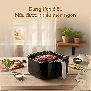 Nồi chiên không dầu điện tử Sharp 6.8 lít KF-AF68EPV - Hàng chính hãng