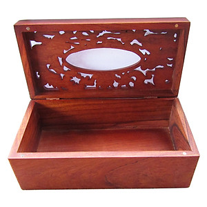 Hộp Đựng Giấy Ăn TOKDODO Gỗ Tự Nhiên Đục Chạm Long Phụng