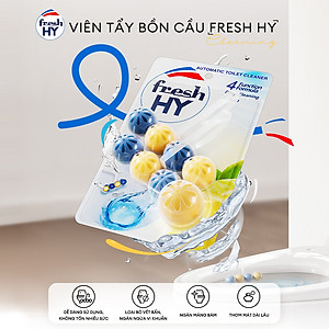 Viên Tẩy Bồn Cầu Fresh HY 350 Lần Xả, Làm Sạch Khuẩn & Ngăn Ngừa Mảng Bám, Khử Mùi Và Lưu Hương Thơm Mát (2 Vỉ Treo)