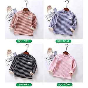Áo nỉ lót nhung cổ lọ giữ ấm cho bé trai bé gái AN9