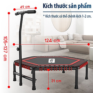 BG Sàn nhún 50 INCH Đệm bật nhún cao cấp có tay cầm Trampoline dành cho mọi lứa tuổi (hàng nhập khẩu)