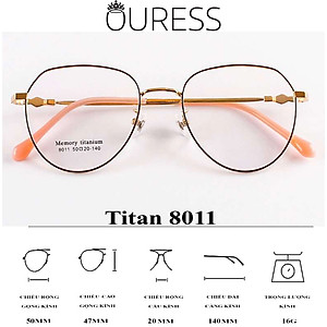 GỌNG KÍNH TITAN MMR (Titanium Memory) CHẤT LIỆU CAO CẤP SIÊU NHẸ SIÊU BỀN – 8011