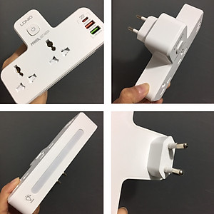 Ổ cắm đa năng 2500W hỗ trợ sạc nhanh QC18W PD20W LDNIO SC2311 _ Hàng chính hãng