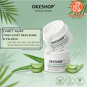 Gel Lột Mụn Nha Đam OKESHOP 30ml - Giải Pháp Loại Bỏ Mụn Đầu Đen - Mụn Cám - Bạ Nhờn - Làm Sạch Sâu Và Thu Nhỏ Lỗ Chân Lông