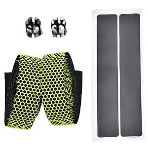 Bộ 2 Ruy Băng Quấn Silicon Ghi Đông Tay Cầm Chống Trơn Trượt Cho Xe Đạp Đua Thể Thao Đường Trường Thiết Kế Ba Chiều Tổ Ong Siêu Nhẹ Thoáng Khí Hút Mồ Hôi Cao Cấp Mai Lee