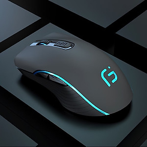 Chuột Led Không Dây GX9 - Bluetooth + Wireless USB 2.4G - Pin sạc - Chống ồn cho máy tính Laptop hàng nhập khẩu