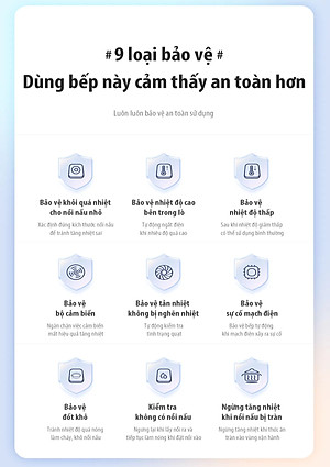 Bếp từ đơn Midea MIC 221 2200W mặt kính pha lê sang trọng, công nghệ từ trường 3D, mâm nhiệt lớn làm nóng trong 5s, cảm ứng hiện đại, có hẹn giờ, tự ngắt khi bỏ nồi, bảo vệ quá nhiệt (TẶNG NỒI LẨU) - Hàng chính hãng