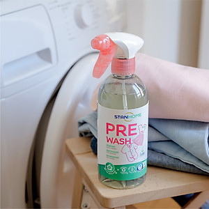 Set 3 chai 1 vòi Xịt xử lý vết bẩn trước khi giặt Stanhome Pre Wash Ecolabel 500ml/chai- mẫu mới