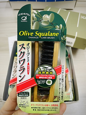 Lược Chải Tóc Bằng Lông Heo Tẩm Tinh Dầu Ikemoto Olive Squalane OS-700