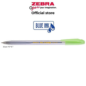 Viết bi nắp Pic Candy 0.7mm hộp 12 cây mực xanh - Zebra [Chính hãng]