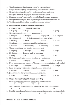 Sách Bài Tập Thực Hành Tiếng Anh 8 - Không Đáp Án (Theo Chương Trình Mới Của Bộ GD&ĐT)