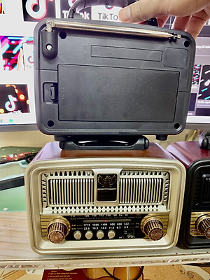 Đài radio NNS-8091BT có bluetooth FM-AM/FM/SW hình thức cổ điển sang trọng,loa to ,tích hợp pin sạc-Hàng Chính Hãng