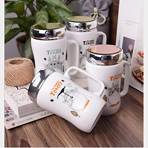 Ly Sứ Uống Nước Giữ Nhiệt Có Nắp Tráng Gương Cao Cấp, Cốc Giữ Nhiệt Họa Tiết Đáng Yêu Cho Bé - Chính hãng MINIIN (Giao mẫu ngẫu nhiên)