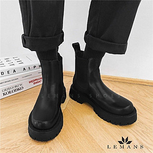 The Classic Chunky Chelsea Boots LeMans CHK02 Giày da bò Chelsea Boots đế Chunky, đế chunky, bảo hành 24 tháng