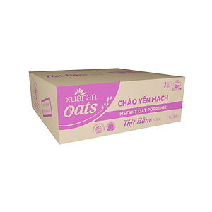 Thùng 30 Gói Cháo Yến Mạch Thịt Heo Bằm Xuân An 40G (Tặng Kèm 5 Gói)