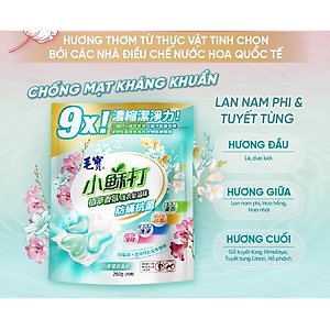 Viên giặt xả Mao Bao - Chống mạt và kháng khuẩn 10g*5 viên (Hương lan nam phi và tuyết tùng)