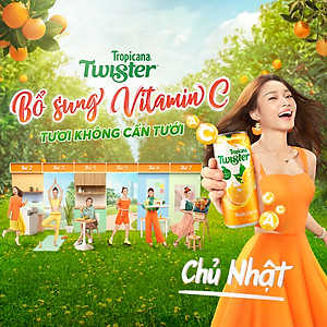 Thùng 24 Lon Nước Trái Cây Twister Cam (320ml/Lon)