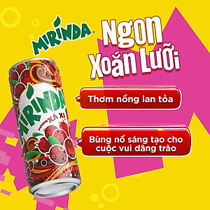 Thùng 24 Lon Nước Ngọt Có Gas Mirinda Xá Xị (320ml/Lon)