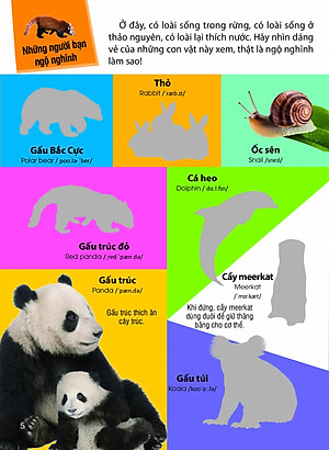 Sách Dán hình nhận biết động vật - Những loài vật dễ thương