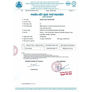 Nước giặt xả hữu cơ Bồ Hòn Ecocare tinh dầu Hoa Bưởi 1000ml