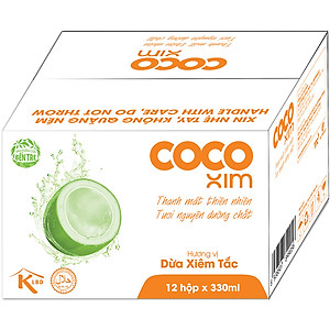 Thùng 12 Hộp Nước Dừa Cocoxim Tắc (330ml x12 Hộp)