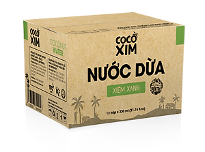 Thùng 12 Hộp Nước Dừa Cocoxim Xanh (330ml x12 Hộp)