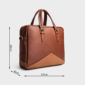 Cặp Công Sở Lata ( Thời trang nam basic đựng laptop 15 inch - Cặp da CA16 )