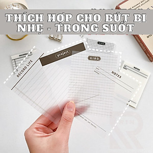 Giấy note trong suốt / giấy ghi nhớ / Giấy ghi chú giấy nhắn TRONG SUỐT cho học sinh, văn phòng - nhiều màu/mẫu