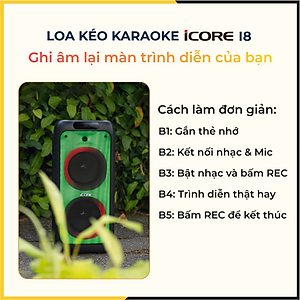 Bộ Loa Mic Karaoke Bluetooth iCore i8 - Hàng chính hãng
