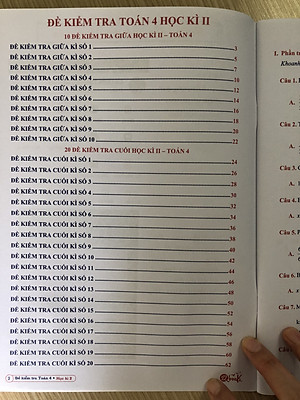 Đề Kiểm Tra Toán 4 Học Kì 2 - Sách tham khảo cấp 1 lớp 4