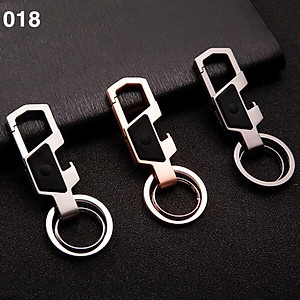 Móc chìa khóa đa năng ô tô, xe máy, gia đình thương hiệu JOBON - Thép hợp kim cao cấp - Da thật 100% - Trọng lượng: 36g -  Mã: ZB-018 - Hàng Nhập Khẩu