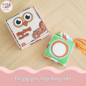 Sách Vải ZicZac Đa Tương Tác Kiêm Đồ Chơi Quây Cũi Kích Thích Thị Giác Cho Trẻ Sơ Sinh - Lalala Baby