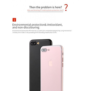 Ốp lưng nhám hiệu Memumi cho iPhone 7 Plus / iPhone 8 Plus có gờ bảo vệ camera mỏng 0.3mm - Sản phẩm chính hãng