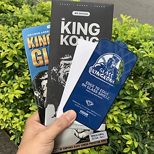 Kính Cường Lực Kingkong 3D Trong Suốt Cho iPhone - Dán Full Màn - Full Hộp Sắt Cao Cấp - Hàng Chính Hãng