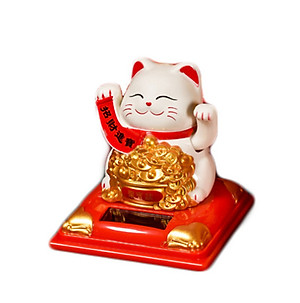 Mèo Thần Tài Ôm Hũ Vàng, Túi Vàng Vẫy Tay Dùng Pin Năng Lượng Mặt Trời - HENRYSA