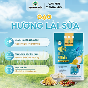Đặc sản Tiền Giang - Gạo Hương Lài Sữa Khổng Tước Nguyên 5Kg Vinh Hiển - OCOP 4 SAO