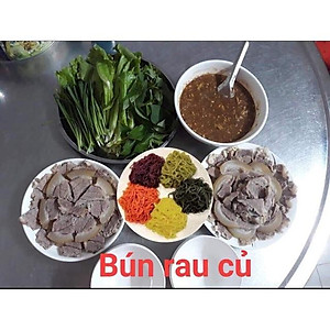 Bún rau củ Nguyên Minh 300gr (bún khoai lang/chùm ngây/bí đỏ/mè đen/củ dền)