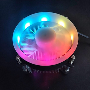 Quạt tản nhiệt CPU Led rainbow 11X for Intell lõi đồng nguyên chất cho máy tính hàng nhập khẩu