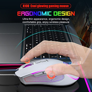 Chuột LED RGB 3600 DPI Gaming Mouse HXSJ X100 - hàng nhập khẩu