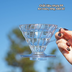 Phễu pha cà phê Hario V60 Coffee Dripper (phễu nhựa, 3 màu)