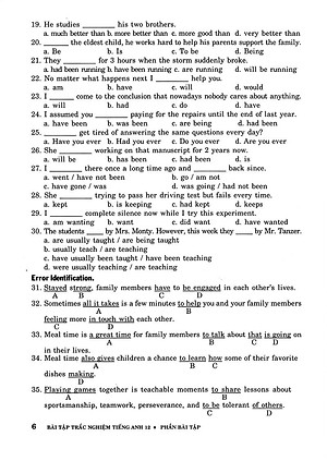 Sách Bài Tập Trắc Nghiệm Tiếng Anh 12 (Không Đáp Án)