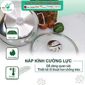 Nồi lẩu inox 430 bếp từ 3 đáy Fivestar 32cm