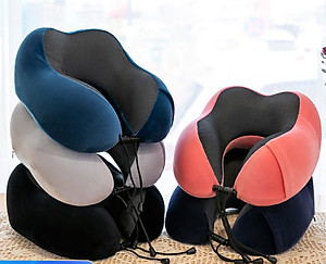 Gối chữ U làm bằng mút hoạt tính, gối kê cổ dễ thương dùng để máy bay, xe hơi, du lịch, kê cổ cổ gối ngủ trưa văn phòng-GC876348