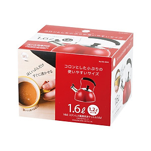 Ấm nước có còi báo khi sôi Pearl Life 1.6L - 2 màu Be & Đỏ - dùng được trên mọi loại bếp - Hàng nội địa Nhật Bản.