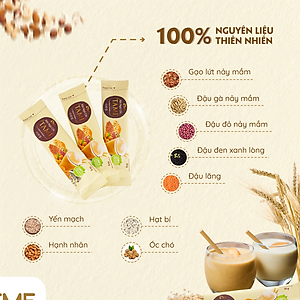Bột ngũ cốc nảy mầm Tami ít ngọt 900g hộp 50 gói TÂM MINH FOODS